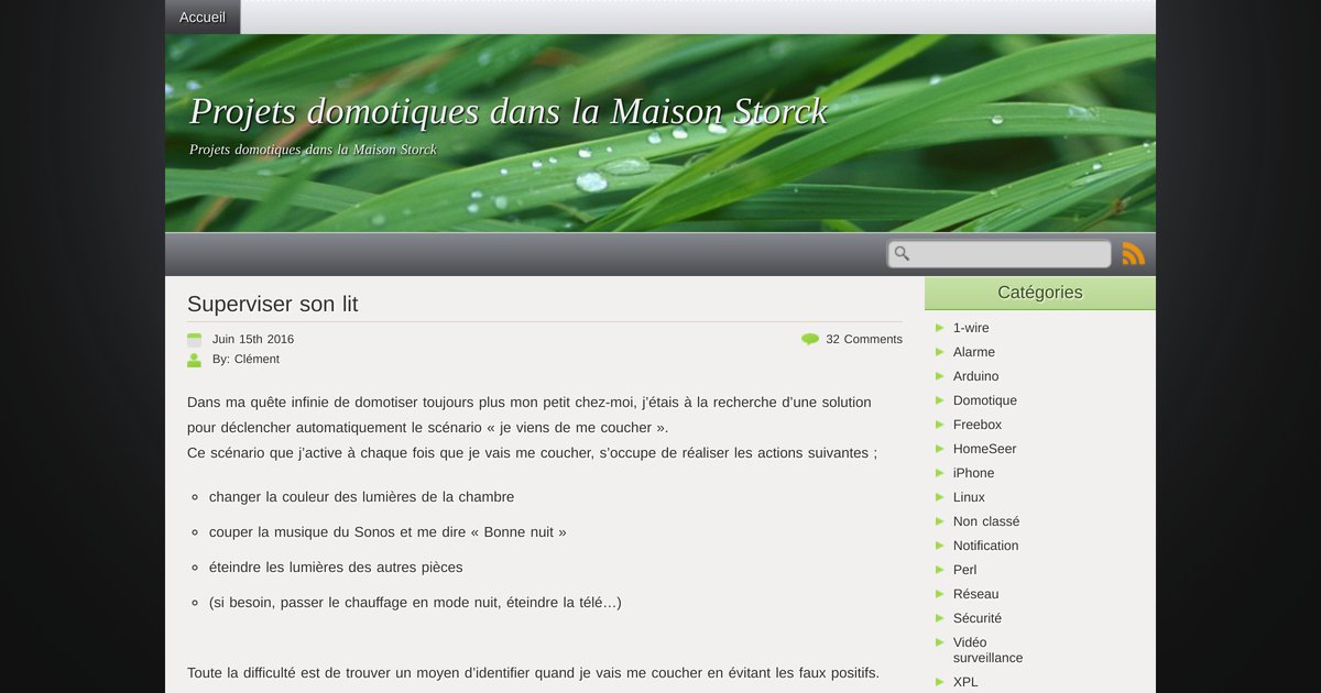 Projets domotiques dans la maison Storck